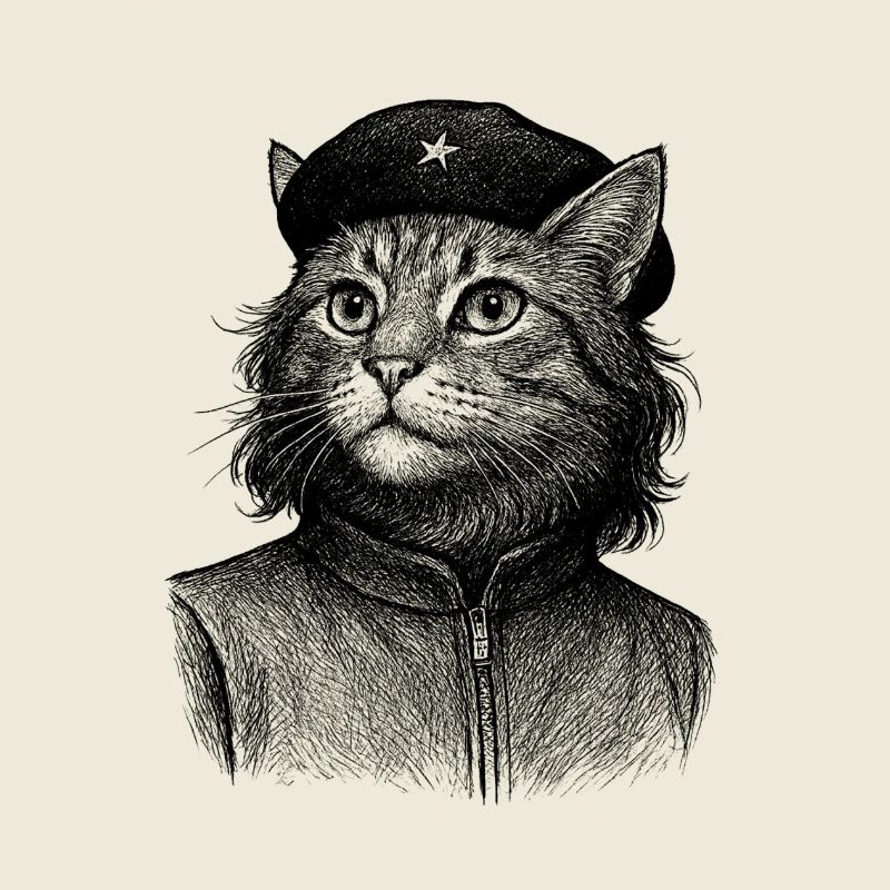 Chat avec béret