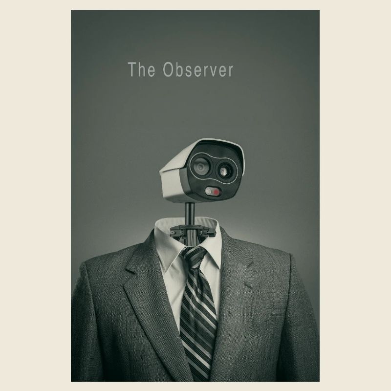 Affiche d’art minimale de surveillance de The Observer