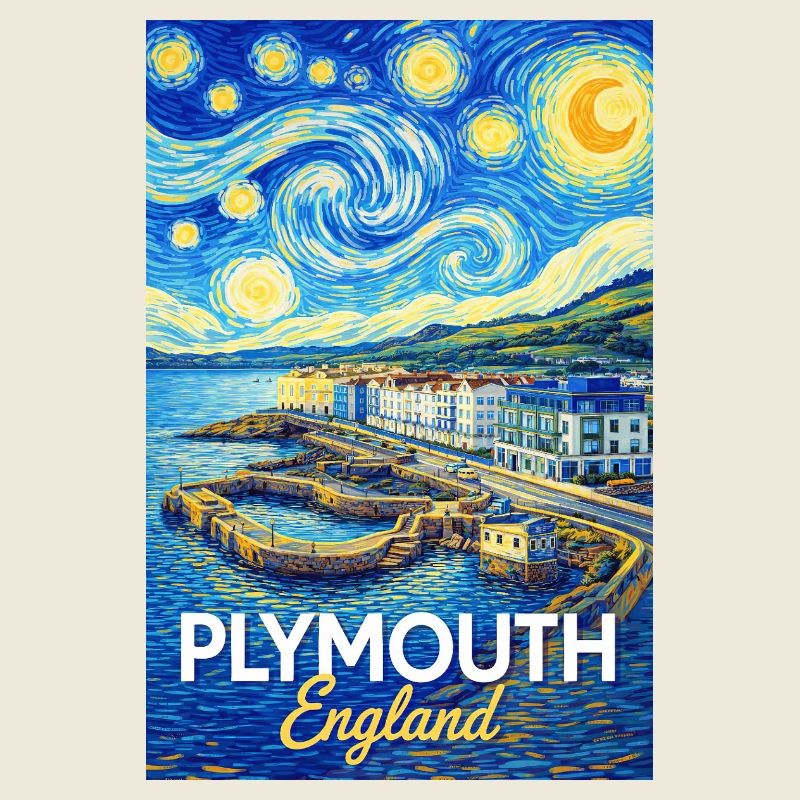 Plymouth, Angleterre, Impression côtière