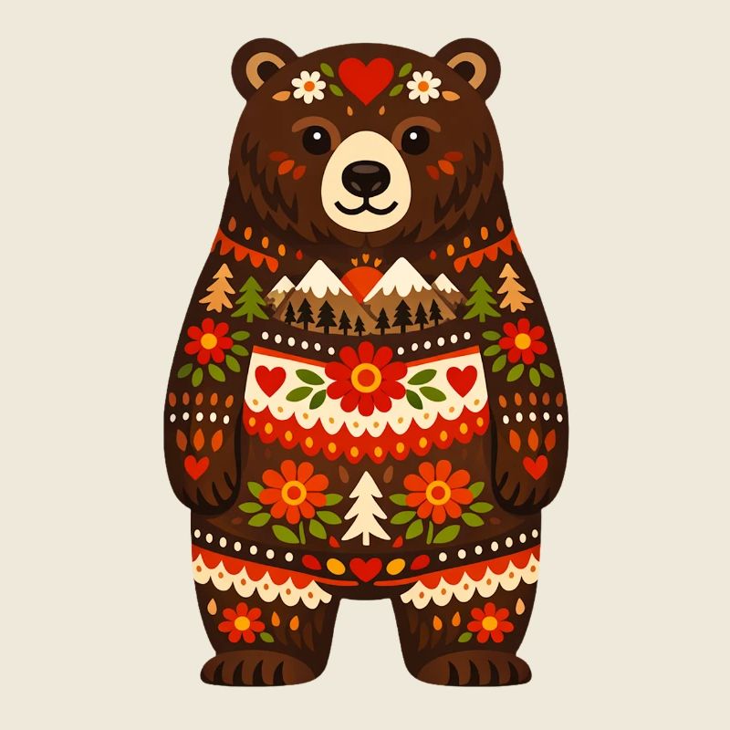Bear in Folk Style