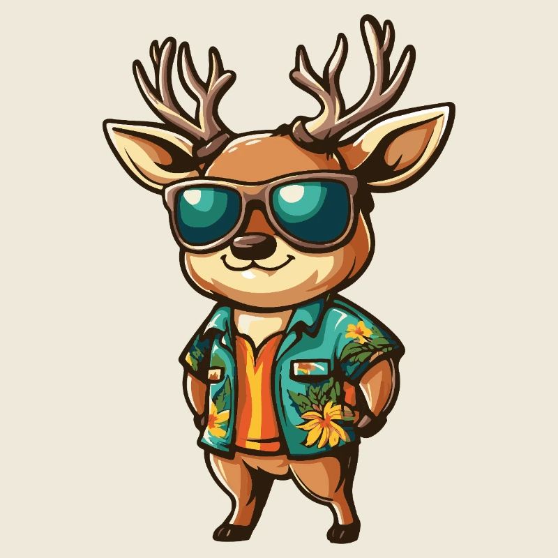 Deer Comic Vacation