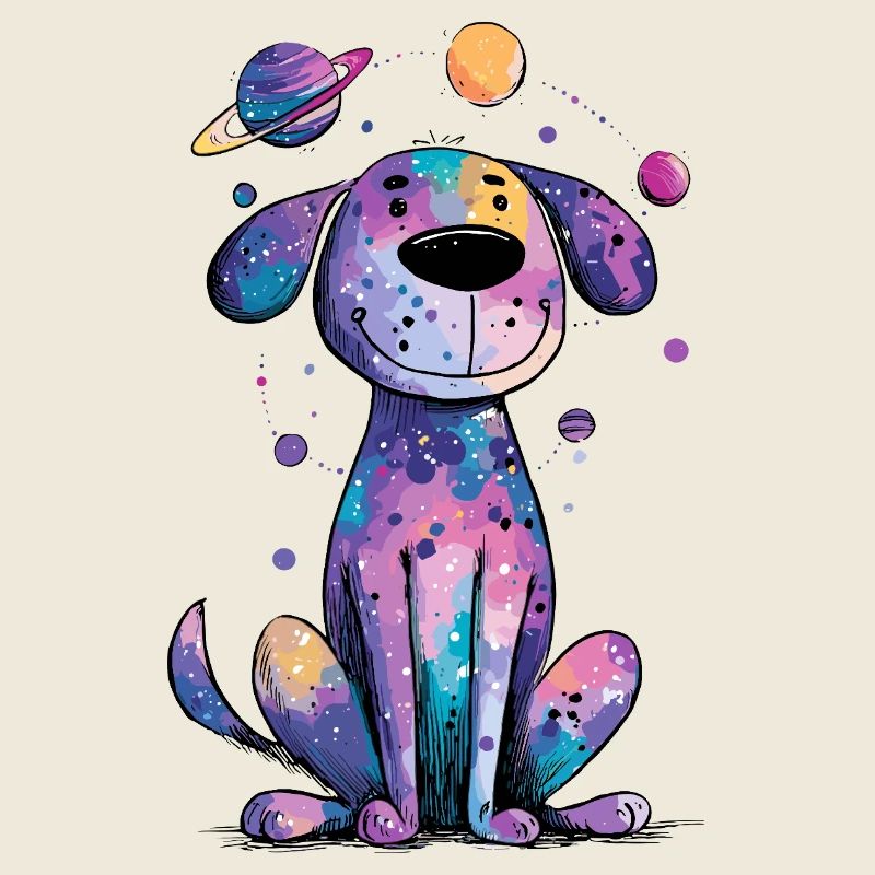 Chiot galactique dans l’espace