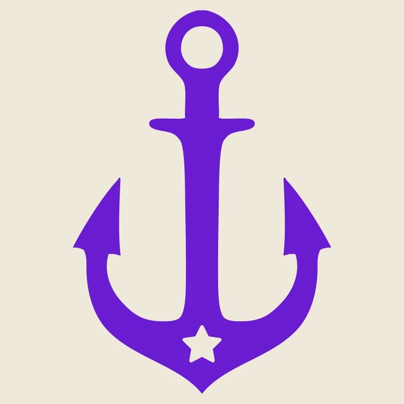 Ancre violette avec étoile