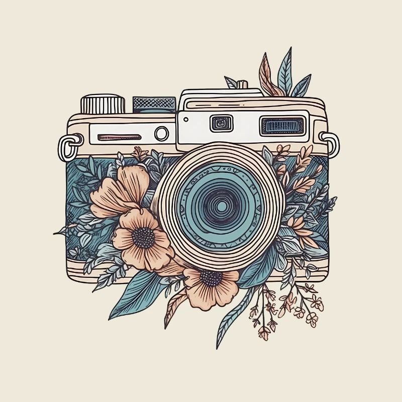 Cool Vintage Retro Camera Boho Style