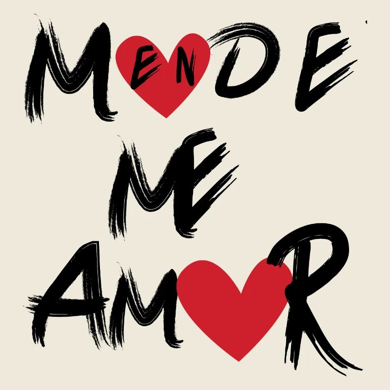 En Mode Me Amor _typographique en forme de cœur