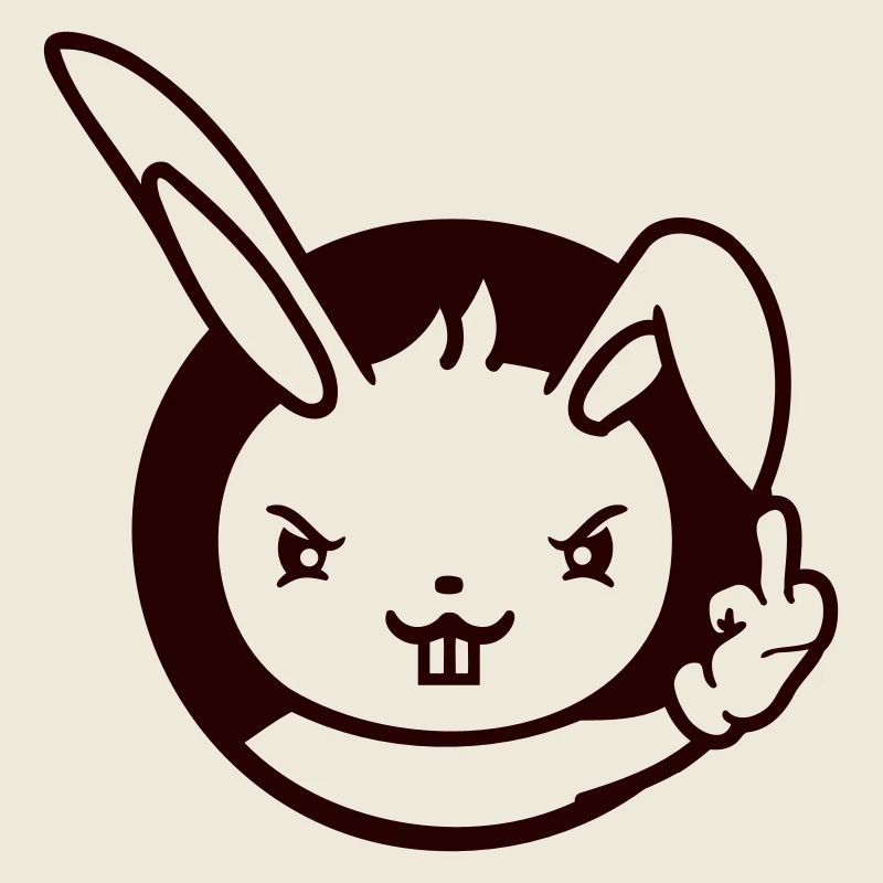 Hase Mittelfinger Zeigen Böse Frech Beleidigend
