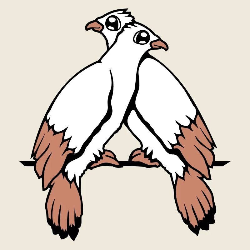 2 colombes oiseaux deux amis sat paire de câbles