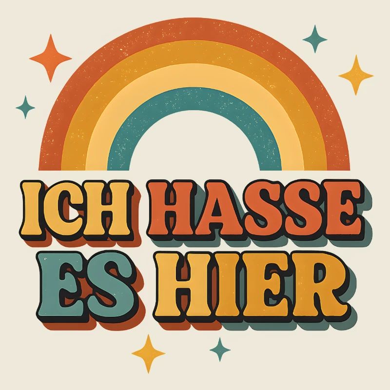 Ich hasse Menschen Regenbogen lustig