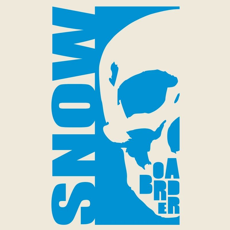 snow boarder skull