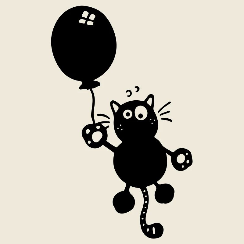 Katze mit Ballon