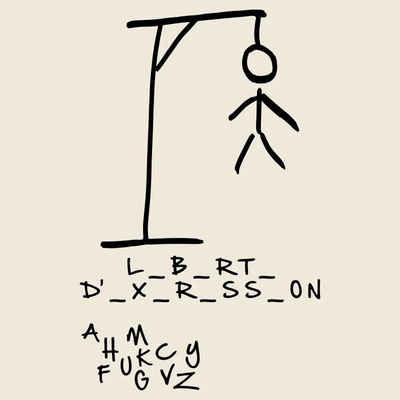 Pendu - Liberté d'expression