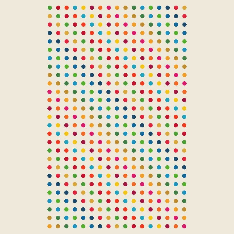 Conception de points colorés