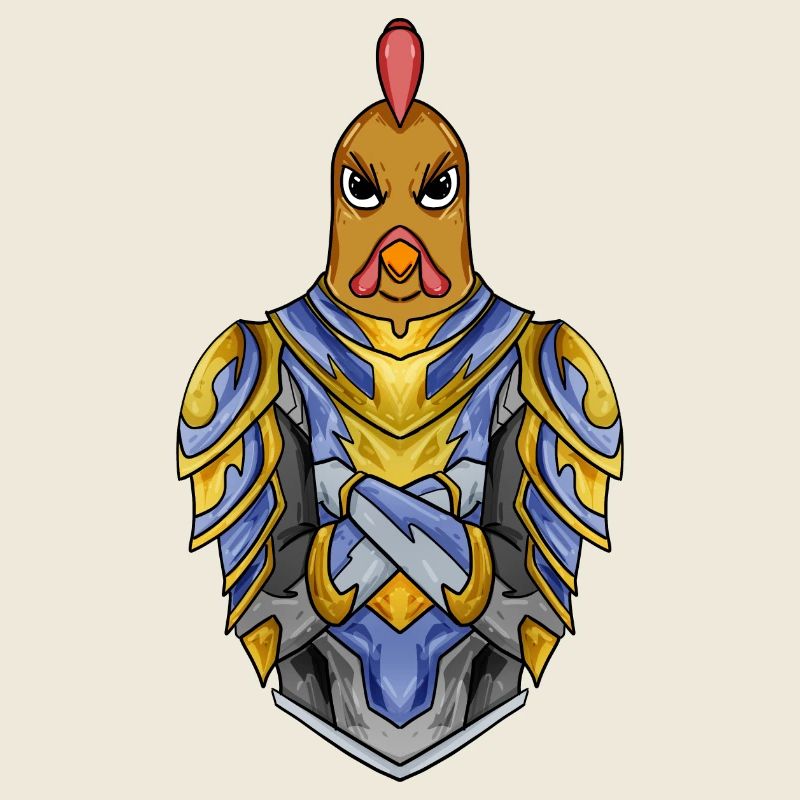 Knight Chicken with Armor Crusader