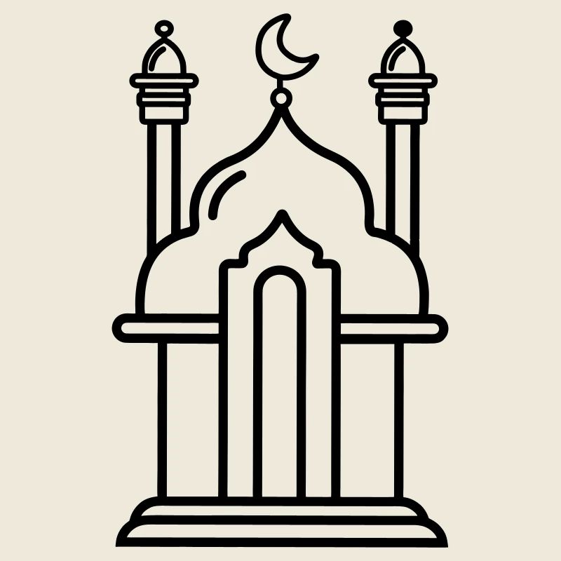 Moschee religiöse Kultstätte transparent