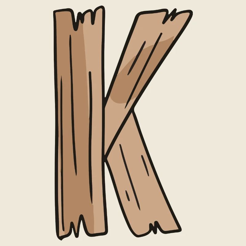 Buchstabe K Holz Holzbuchstabe Name