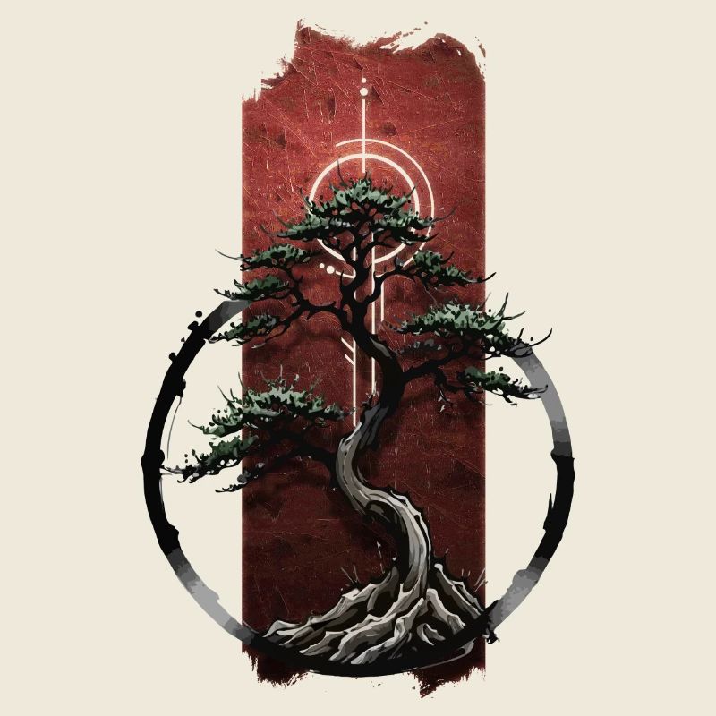 Tranquil Zen: Serene Bonsai Tree