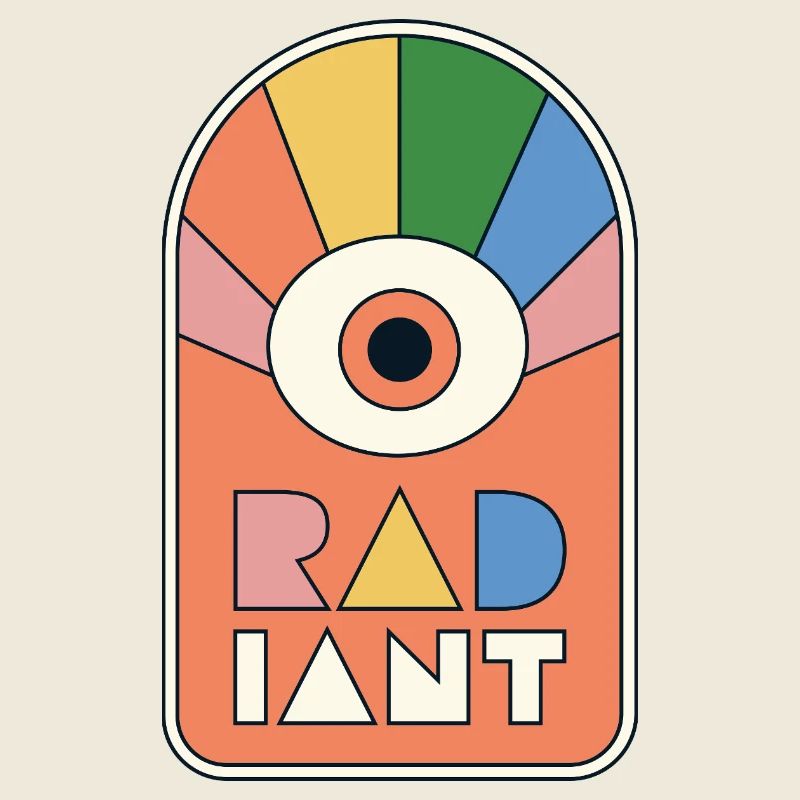 Radiant – Rayons de soleil rétro géométriques