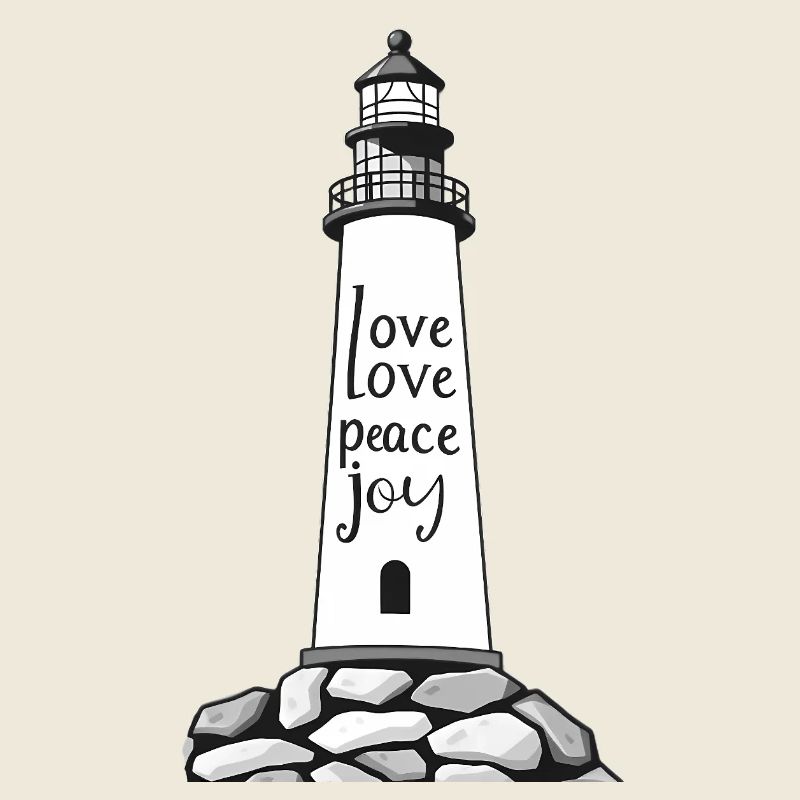 Leuchtturm mit Friedensbotschaft