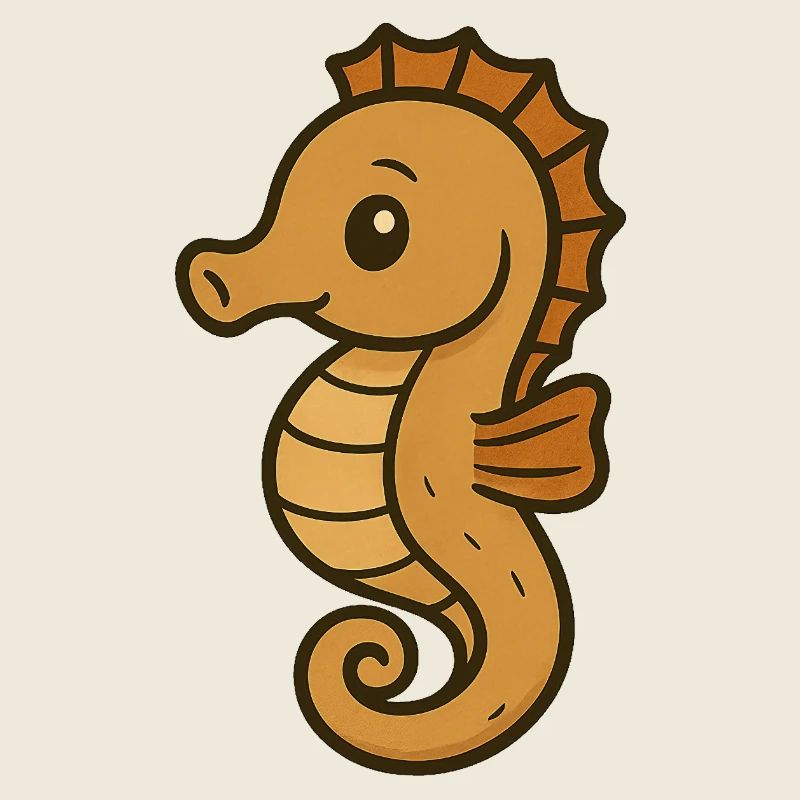 Hippocampe de dessin animé mignon – Ocean Buddy