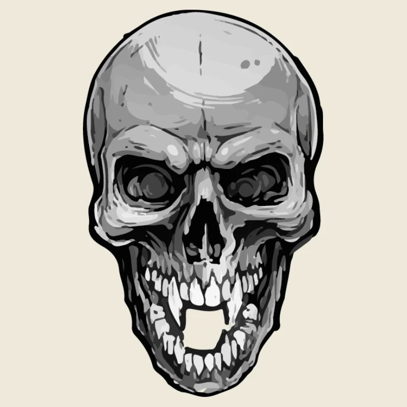 Aggressive Halloween Skull