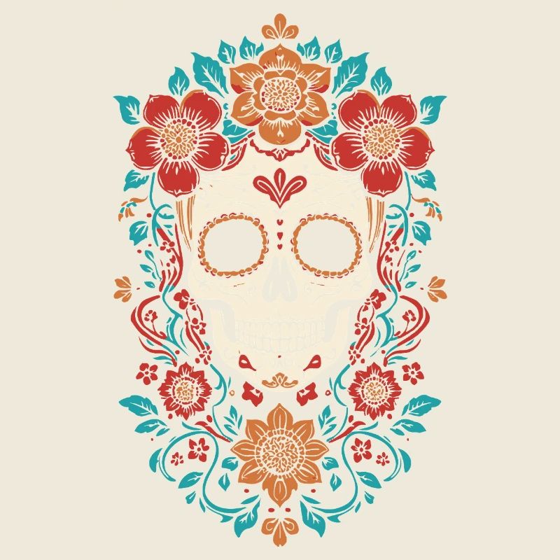 Sugar Skull Floral Crown