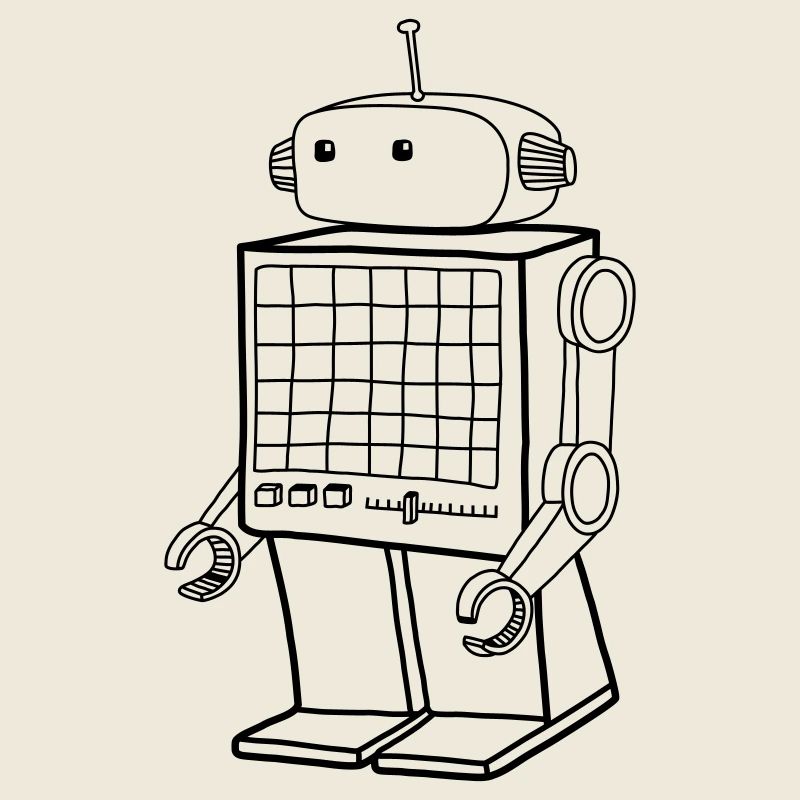 Retro Roboter – Vintage KI Android Design