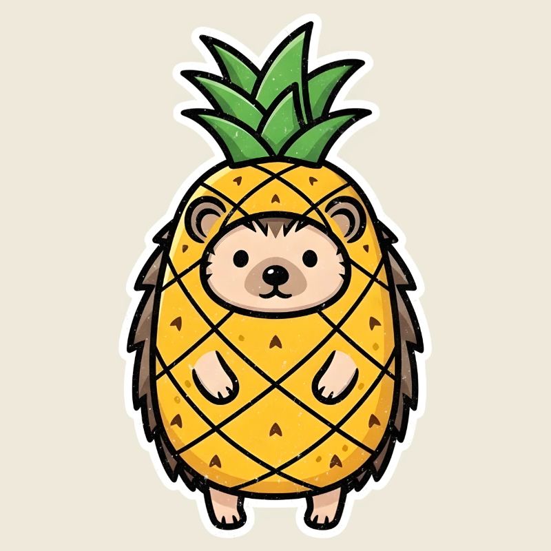 Ananas Igel Maskottchen Igel im Ananas Kostüm