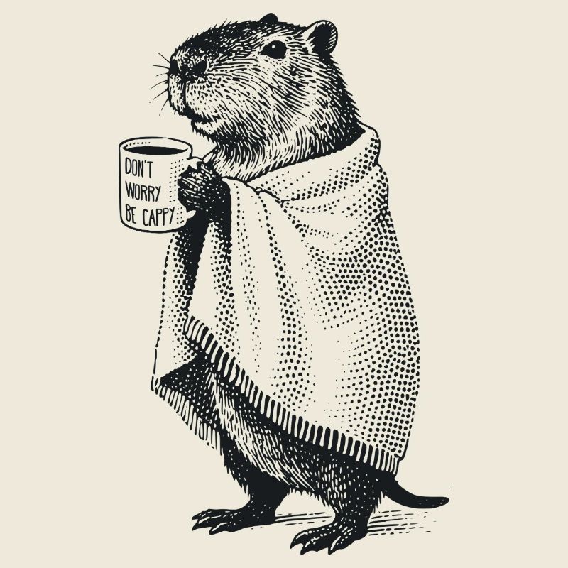 Don't Worry Be Cappy - Fall Winter Capybara