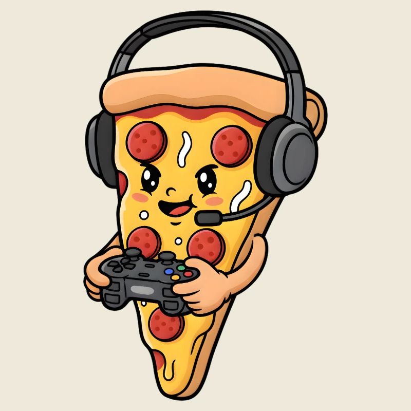 Dessin animé de pizza de jeu