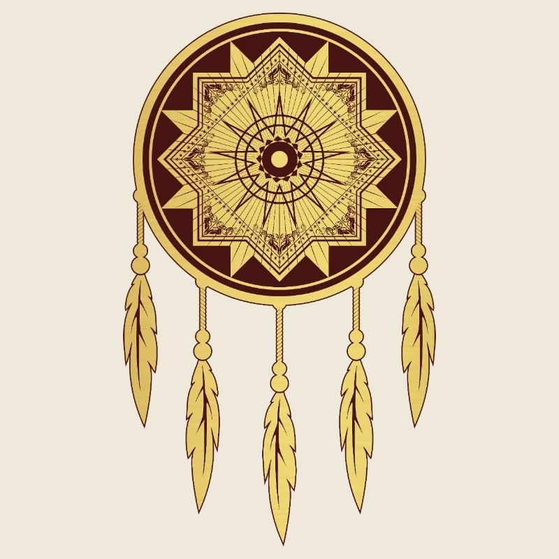 Amulette d’art des lignes géométriques