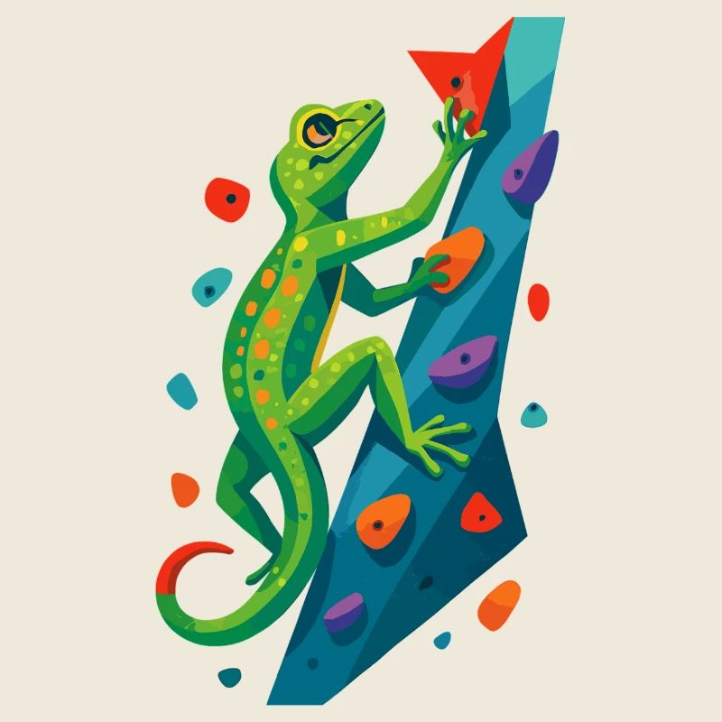 Bouldern Gecko Klettertier Klettern Echse Geschenk