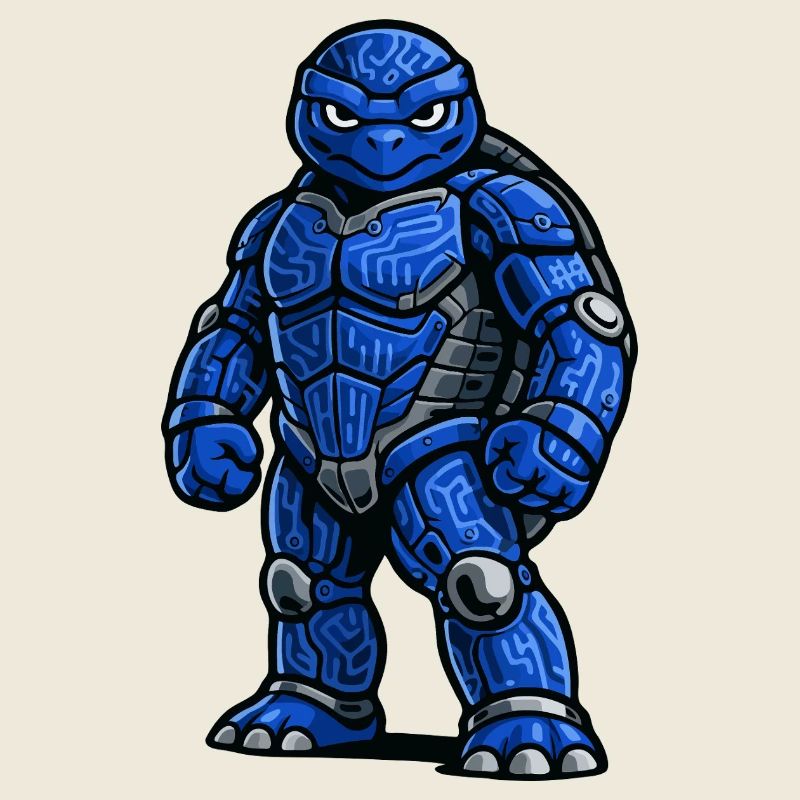 Futuristic Armored Turtle Warrior