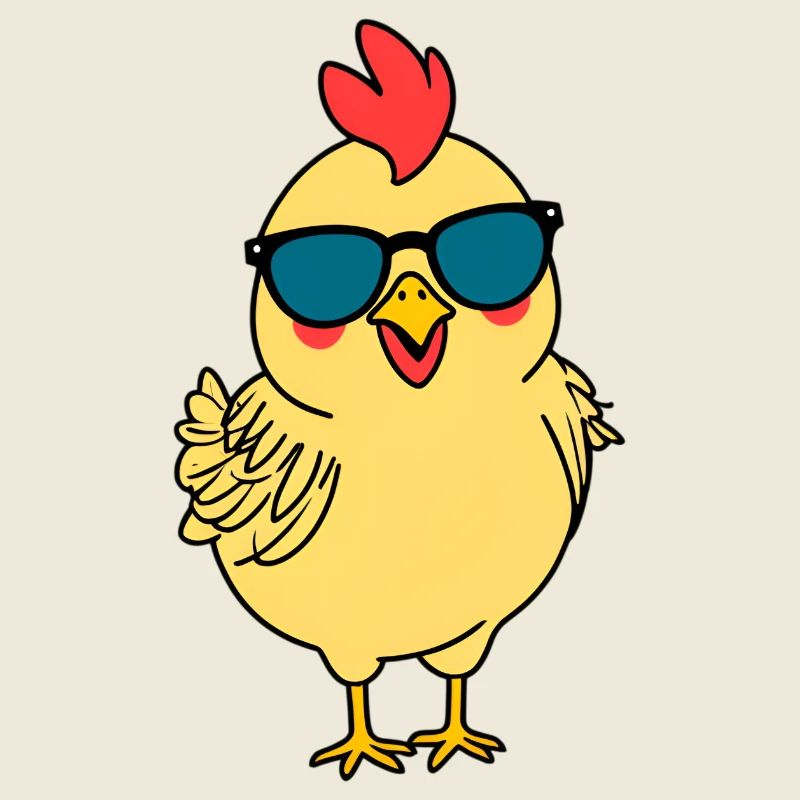 Chick with sunglasses