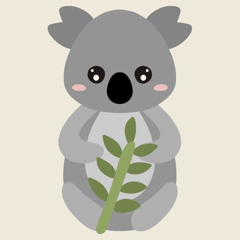 Koala à l’étreinte de feuille