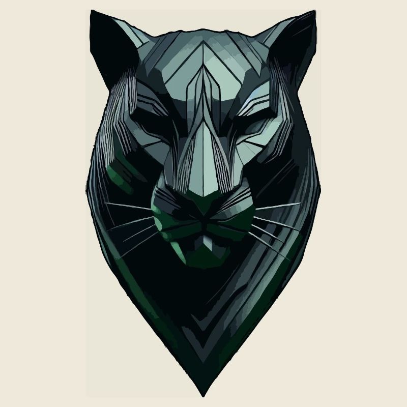 Panthère noire abstraite