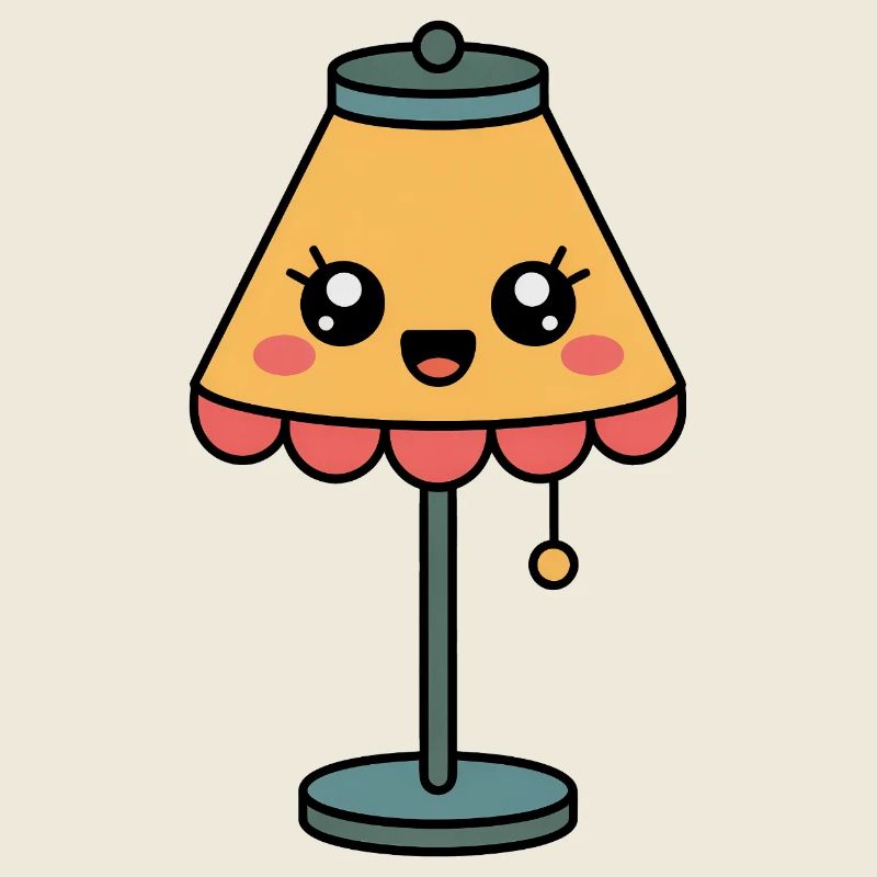 Lamp Table Lamp Cute Comic