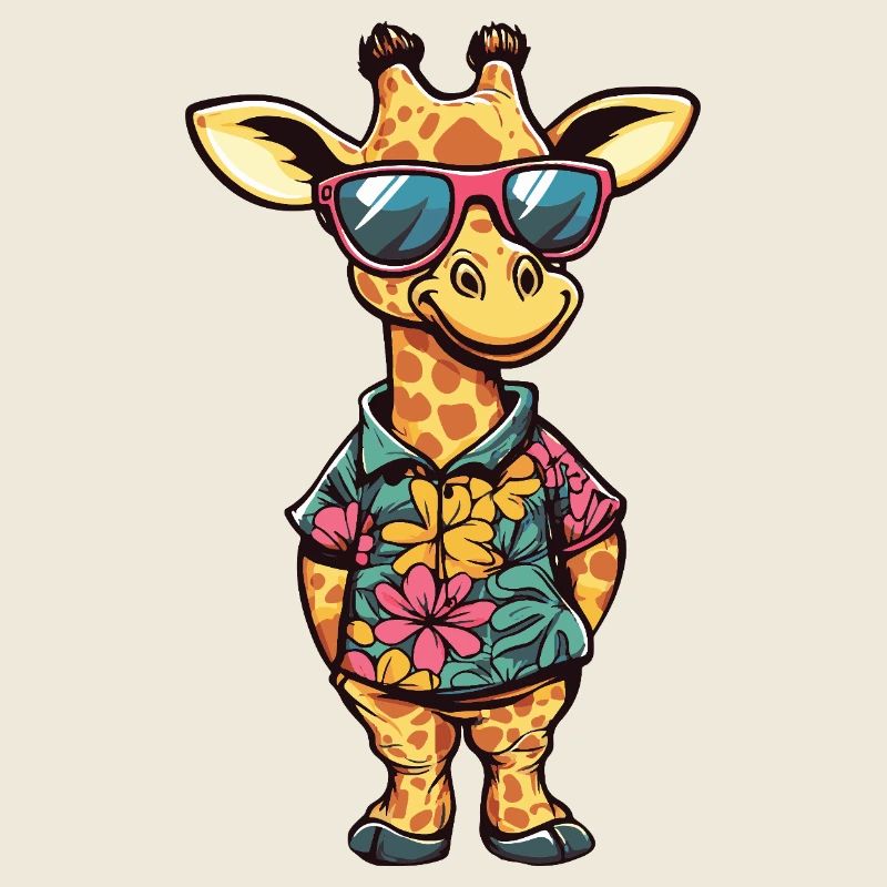 Giraffe Comic Vacation