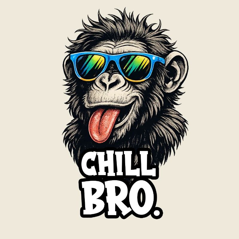 Chill Bro Monkey with Sunglasses