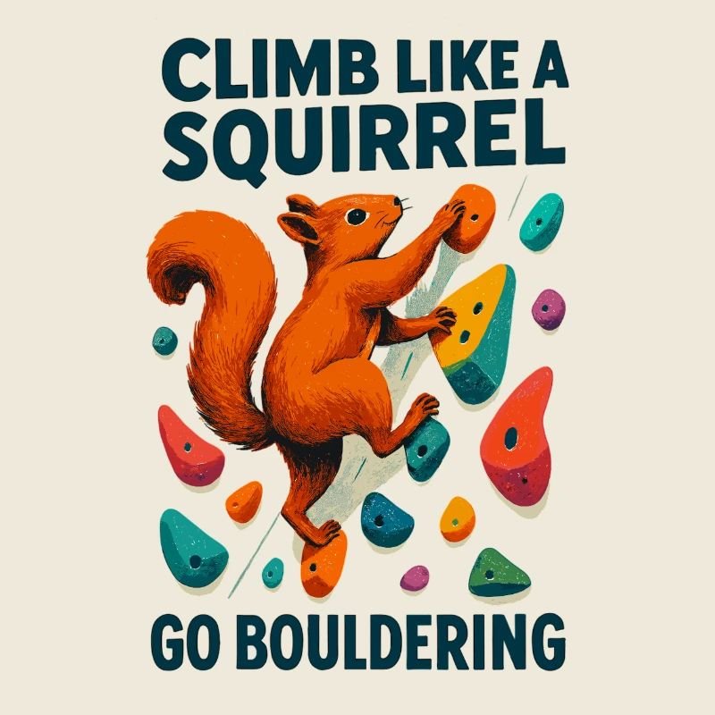 Grimpez comme un écureuil – Design motivant