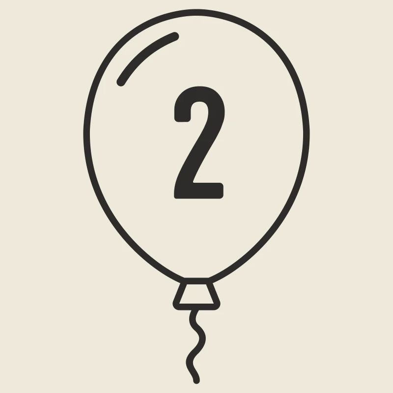 Ballon numéro 2 – Conception d’anniversaire et de fête