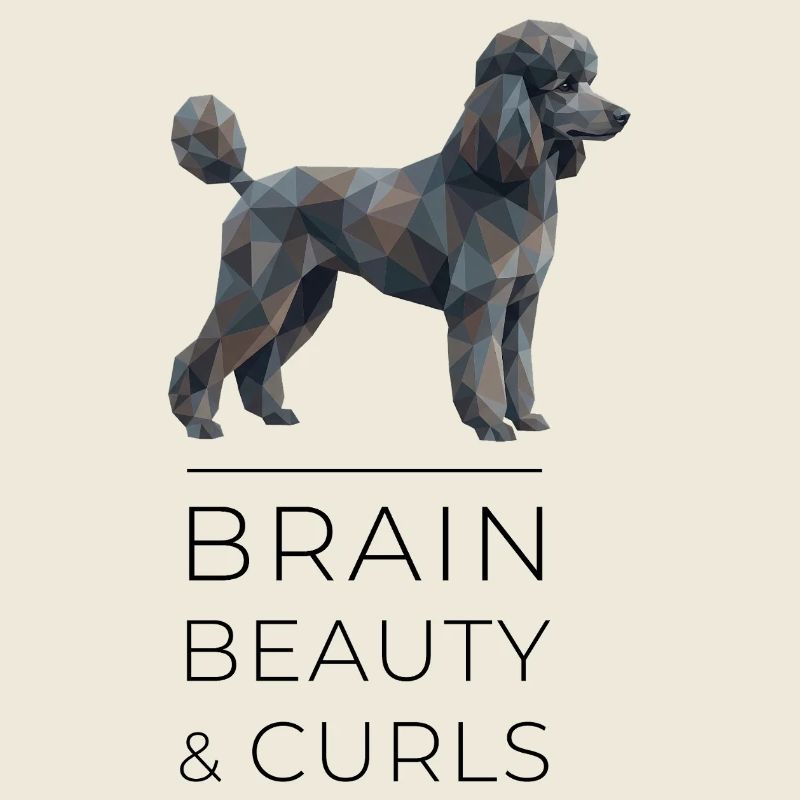 Art Low-Poly Caniche - Cerveau, beauté et boucles