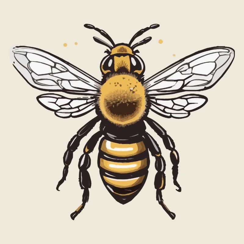 Conception esthétique d’abeille d’abeille d’apiculteur