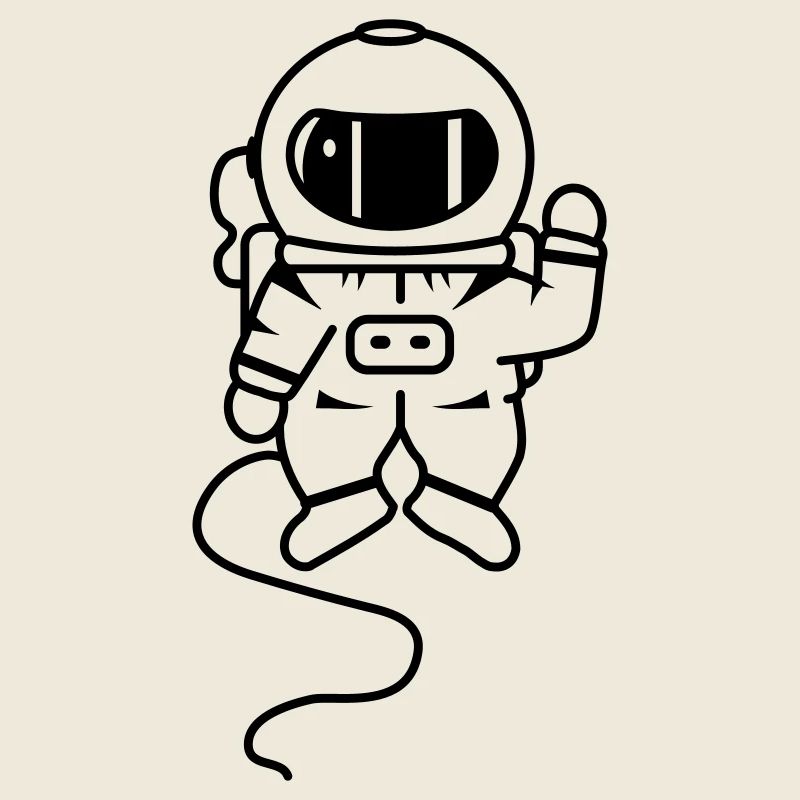 kleiner Astronaut im Weltall