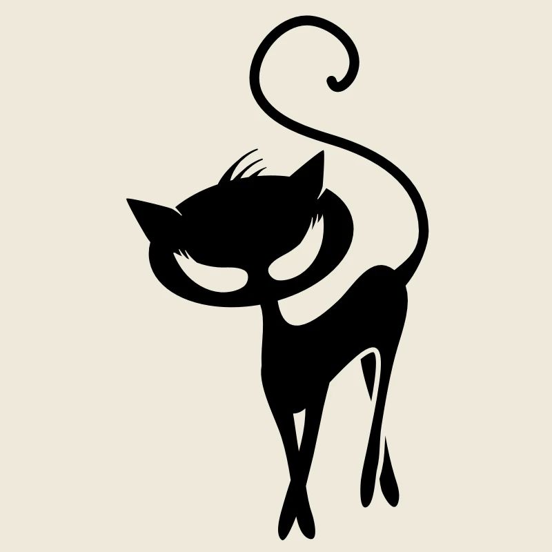 A black cat