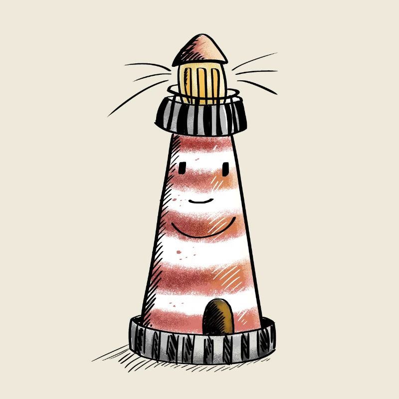 Small Lighthouse - North Sea - Vacation - Comic