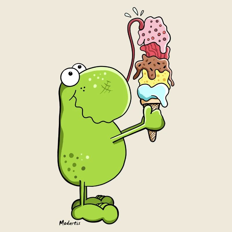 Frosch mit Eis
