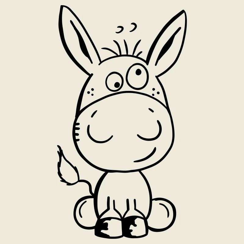 Eselchen Comic Tier - Tiere - Esel