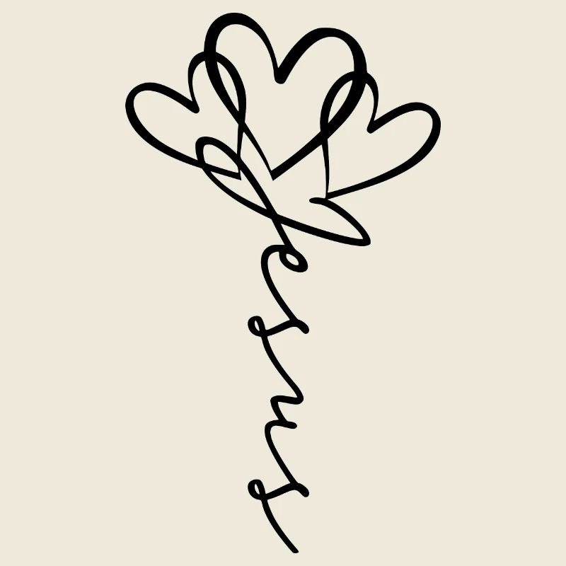 Jésus écriture coeur fleur