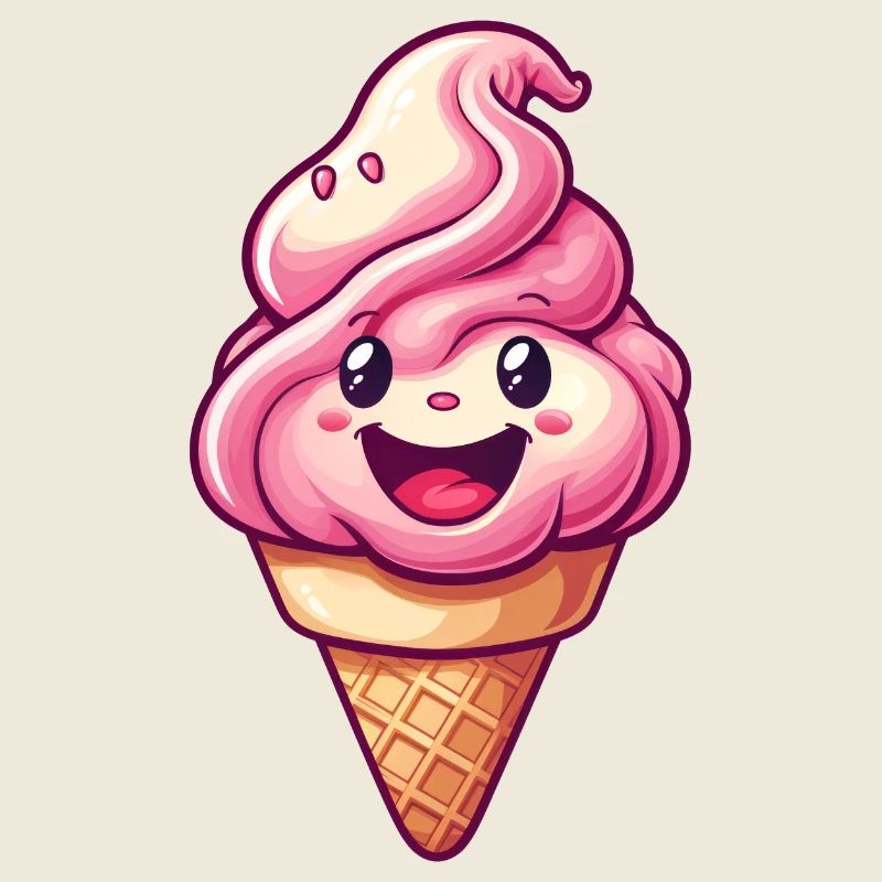 Lächelnde Eiskreation