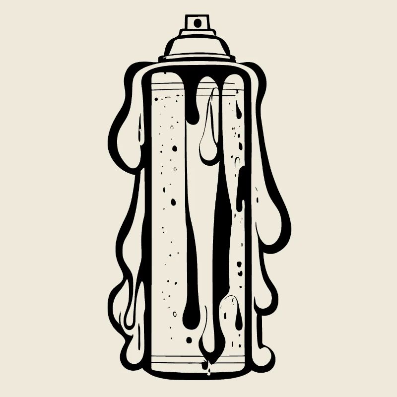 Comic Spray Can with Drops